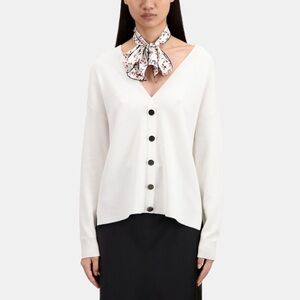 The Kooples white cream ecru sweater with bottons on the back size 1